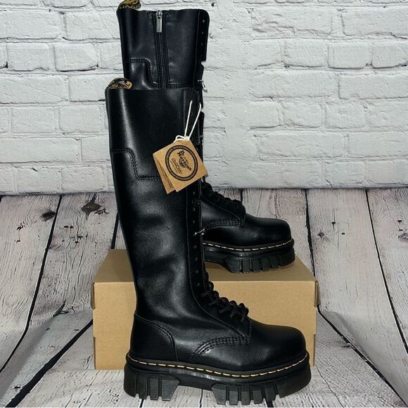 Dr. Martens Shoes - NWT Dr. Martens Audrick 201 Leather Knee High Platform Boots